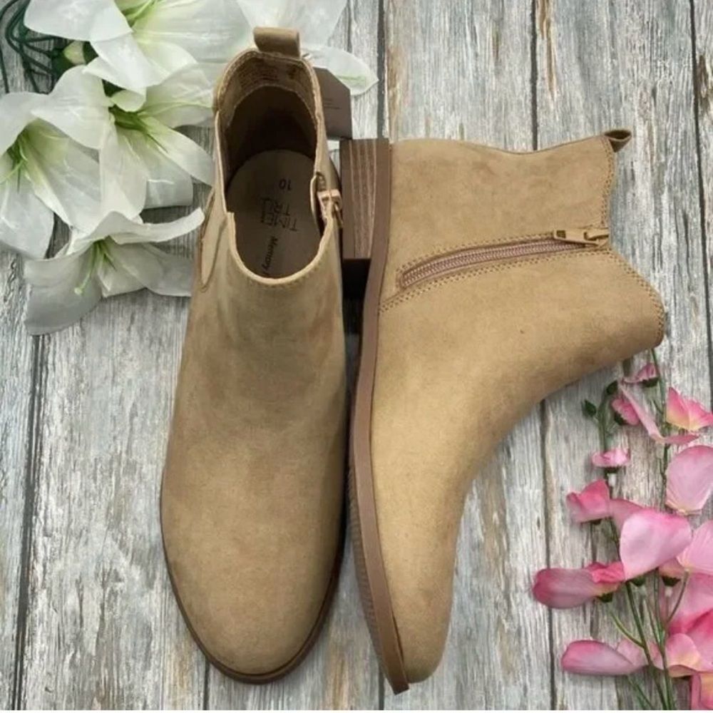 Time and Tru Light Brown Ankle Booties